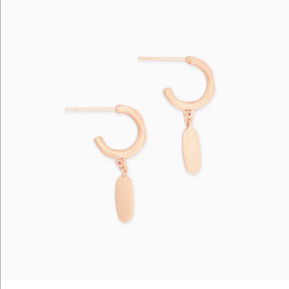 Kendra Scott Fern Huggies- Rose Gold